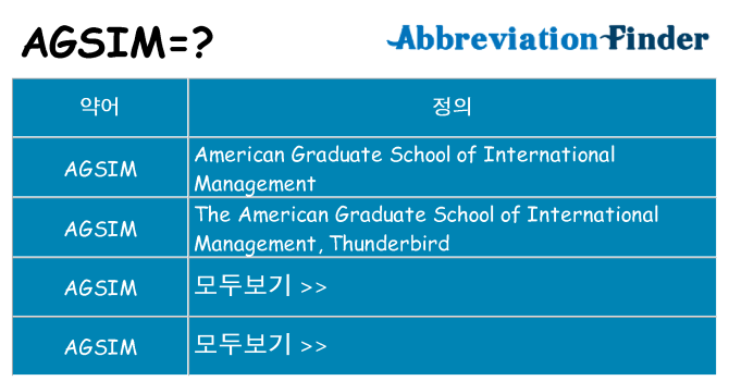 agsim 대 한 무엇을 서가