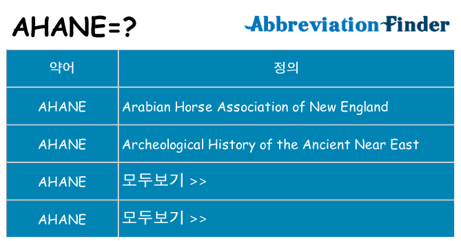 ahane 대 한 무엇을 서가