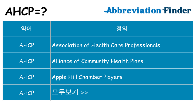 ahcp 대 한 무엇을 서가