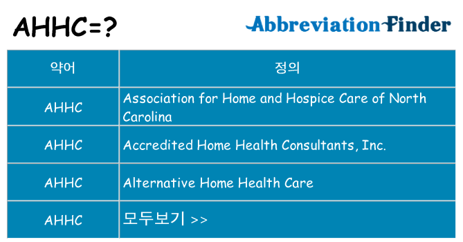 ahhc 대 한 무엇을 서가