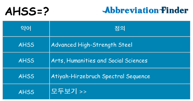 ahss 대 한 무엇을 서가