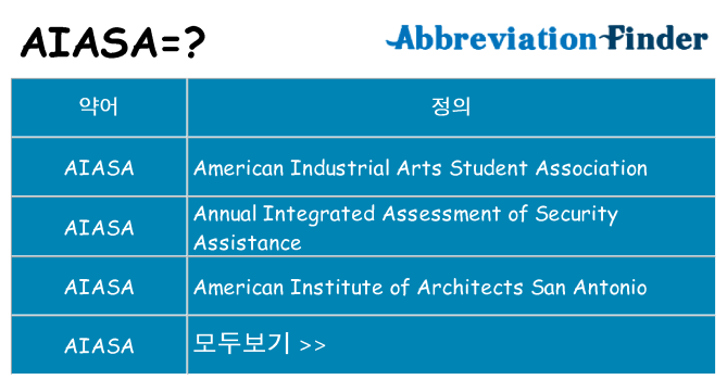 aiasa 대 한 무엇을 서가