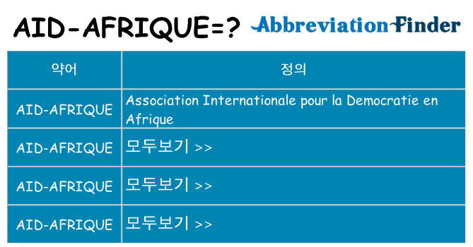 aid-afrique 대 한 무엇을 서가