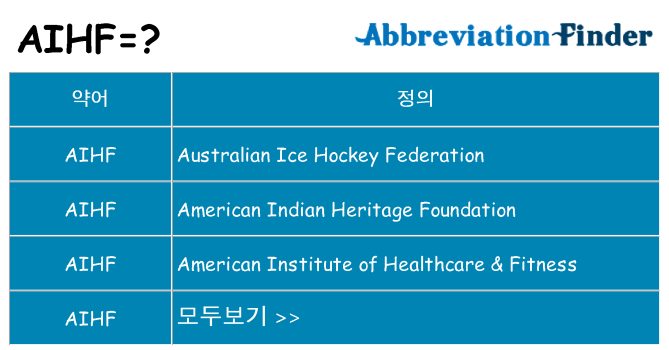 aihf 대 한 무엇을 서가