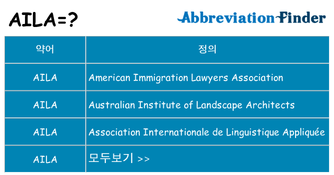aila 대 한 무엇을 서가