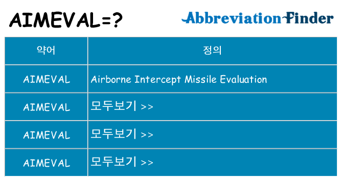 aimeval 대 한 무엇을 서가