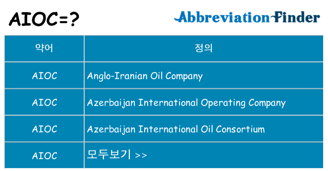 aioc 대 한 무엇을 서가