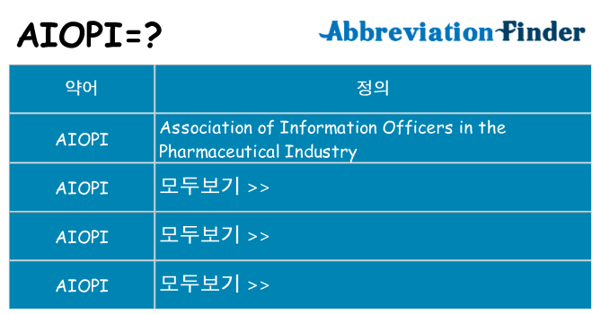 aiopi 대 한 무엇을 서가