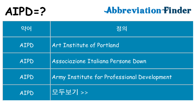 aipd 대 한 무엇을 서가