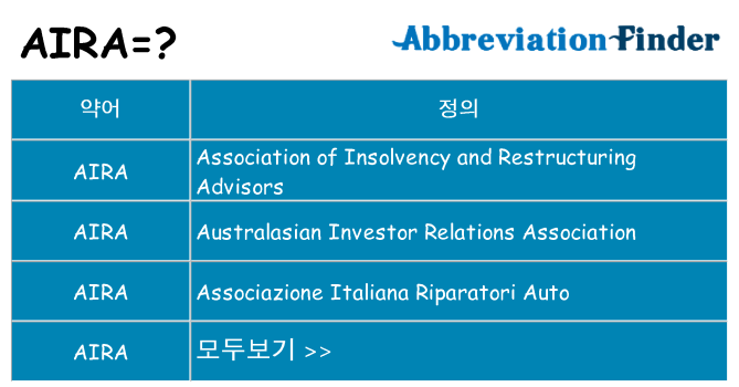 aira 대 한 무엇을 서가