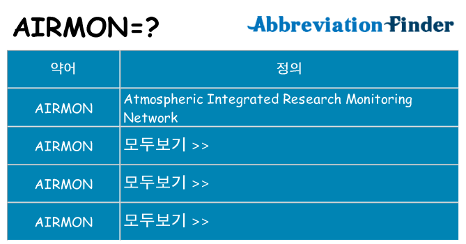 airmon 대 한 무엇을 서가