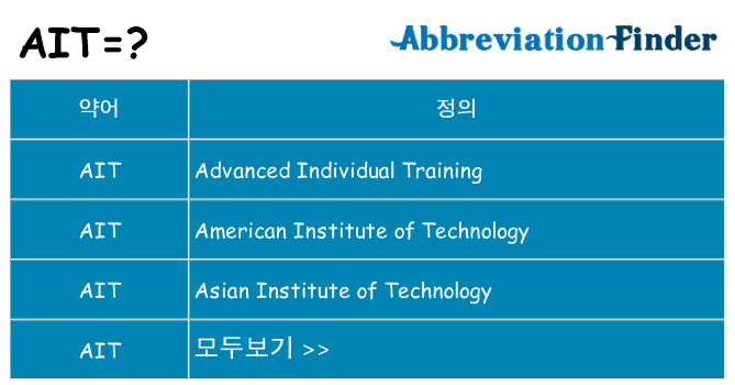 ait 대 한 무엇을 서가