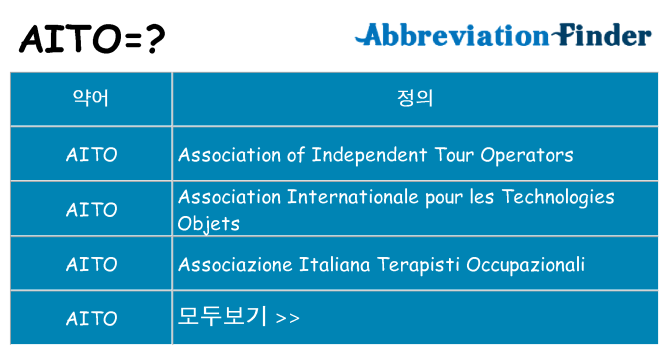 aito 대 한 무엇을 서가
