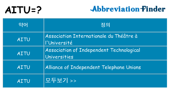 aitu 대 한 무엇을 서가