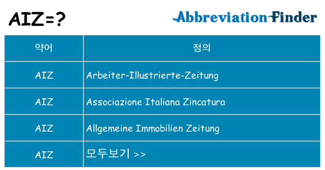 aiz 대 한 무엇을 서가