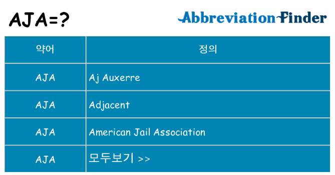 aja 대 한 무엇을 서가