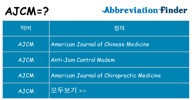ajcm 대 한 무엇을 서가