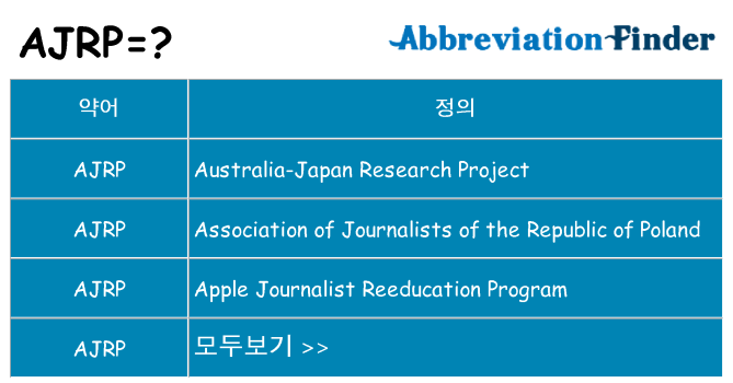 ajrp 대 한 무엇을 서가
