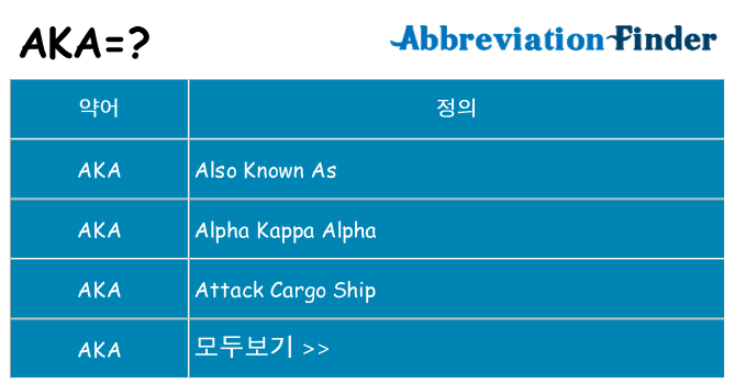 aka 대 한 무엇을 서가