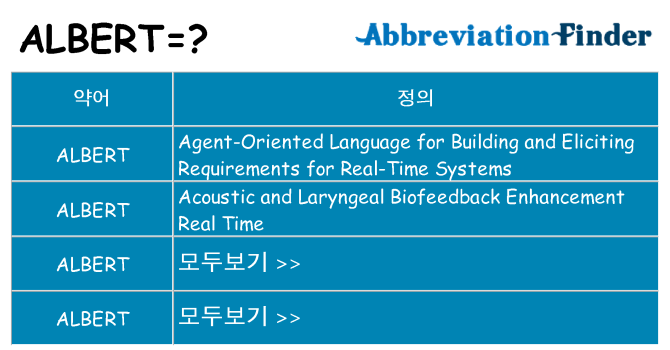 albert 대 한 무엇을 서가