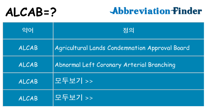 alcab 대 한 무엇을 서가