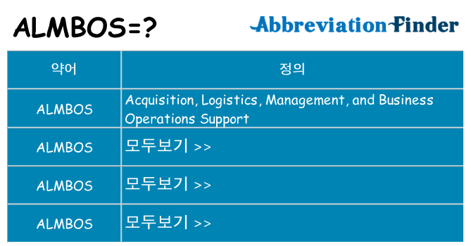 almbos 대 한 무엇을 서가