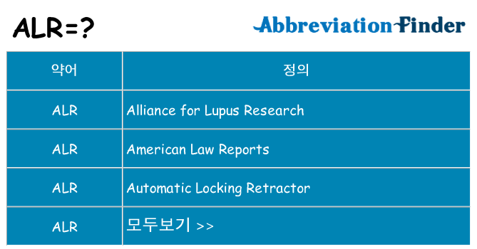 alr 대 한 무엇을 서가