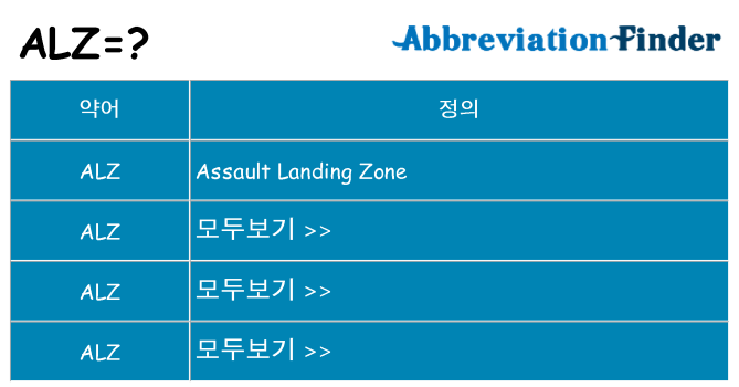 alz 대 한 무엇을 서가