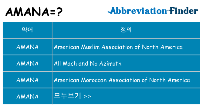 amana 대 한 무엇을 서가