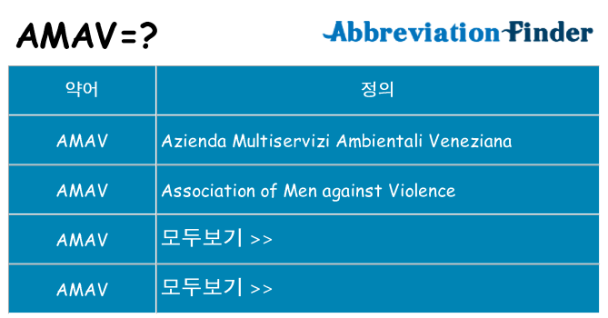 amav 대 한 무엇을 서가