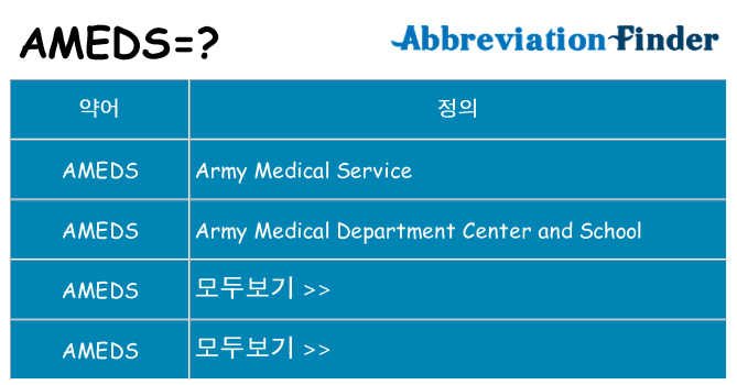 ameds 대 한 무엇을 서가