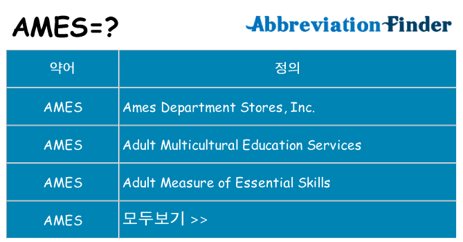 ames 대 한 무엇을 서가