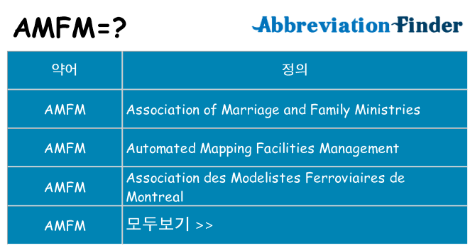 amfm 대 한 무엇을 서가