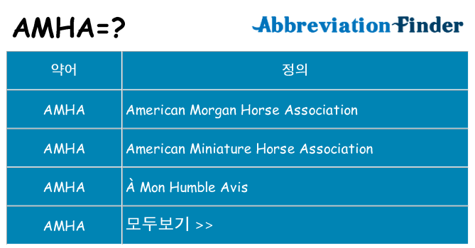 amha 대 한 무엇을 서가