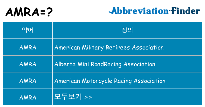 amra 대 한 무엇을 서가