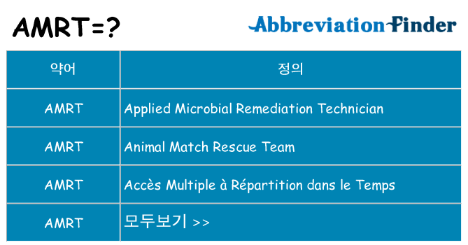 amrt 대 한 무엇을 서가