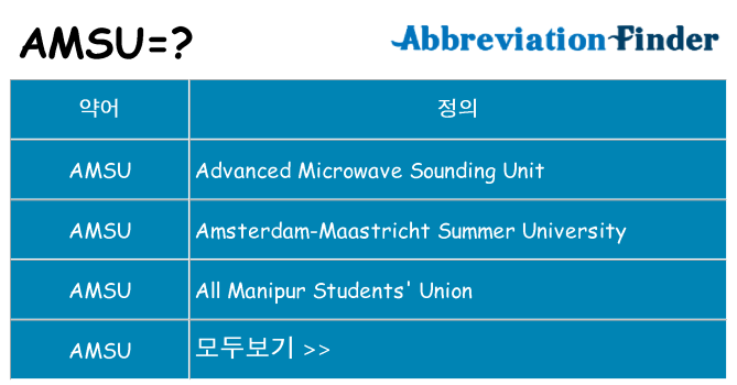 amsu 대 한 무엇을 서가