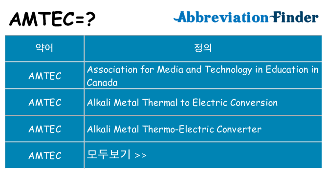 amtec 대 한 무엇을 서가