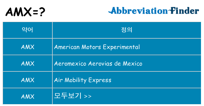 amx 대 한 무엇을 서가