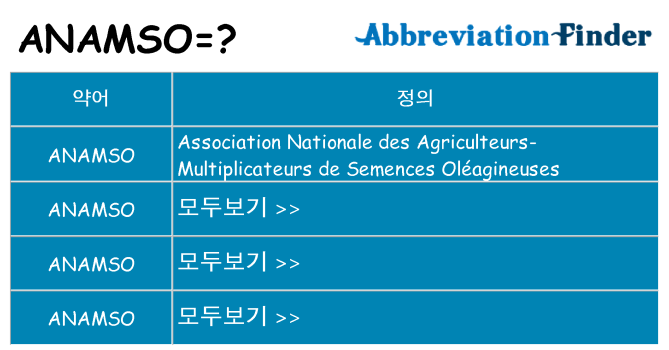 anamso 대 한 무엇을 서가