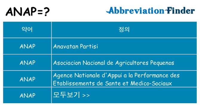 anap 대 한 무엇을 서가