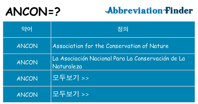 ancon 대 한 무엇을 서가