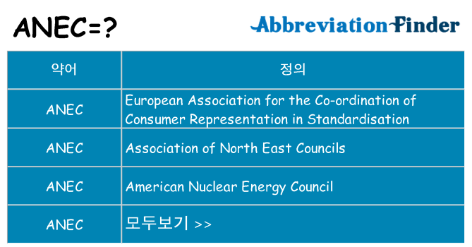 anec 대 한 무엇을 서가