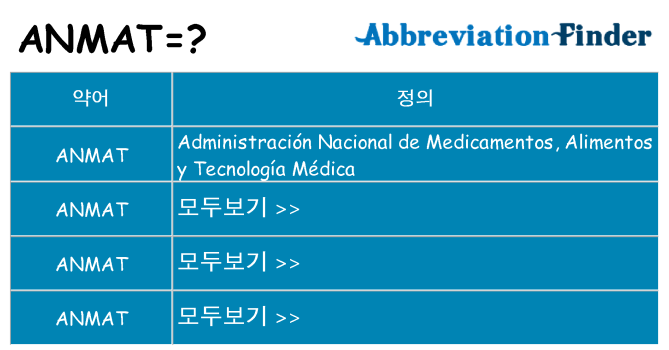 anmat 대 한 무엇을 서가