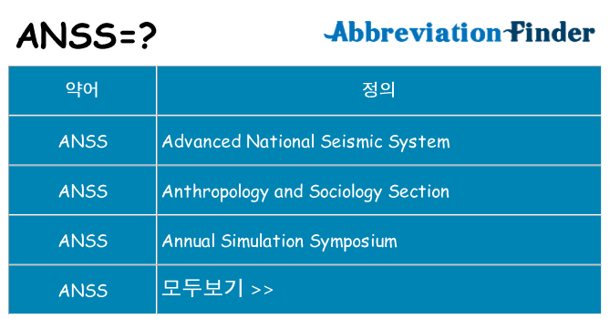anss 대 한 무엇을 서가