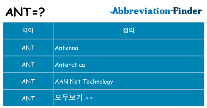 ant 대 한 무엇을 서가