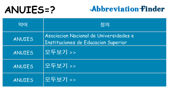 anuies 대 한 무엇을 서가