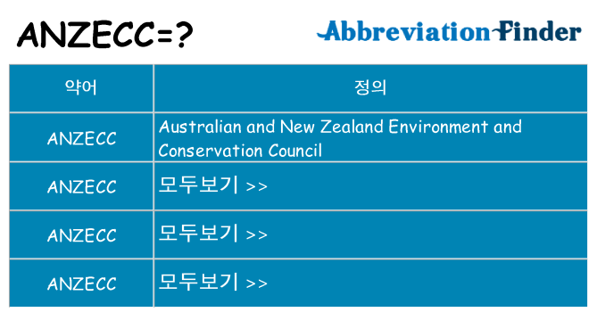 anzecc 대 한 무엇을 서가