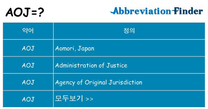 aoj 대 한 무엇을 서가