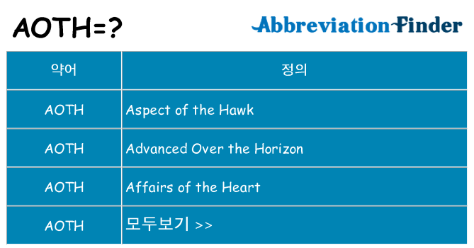 aoth 대 한 무엇을 서가